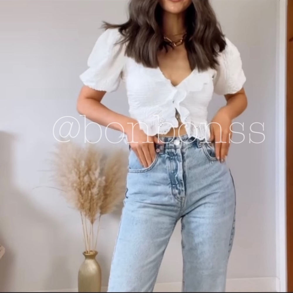 Zara white romantic top - Picture 4 of 6